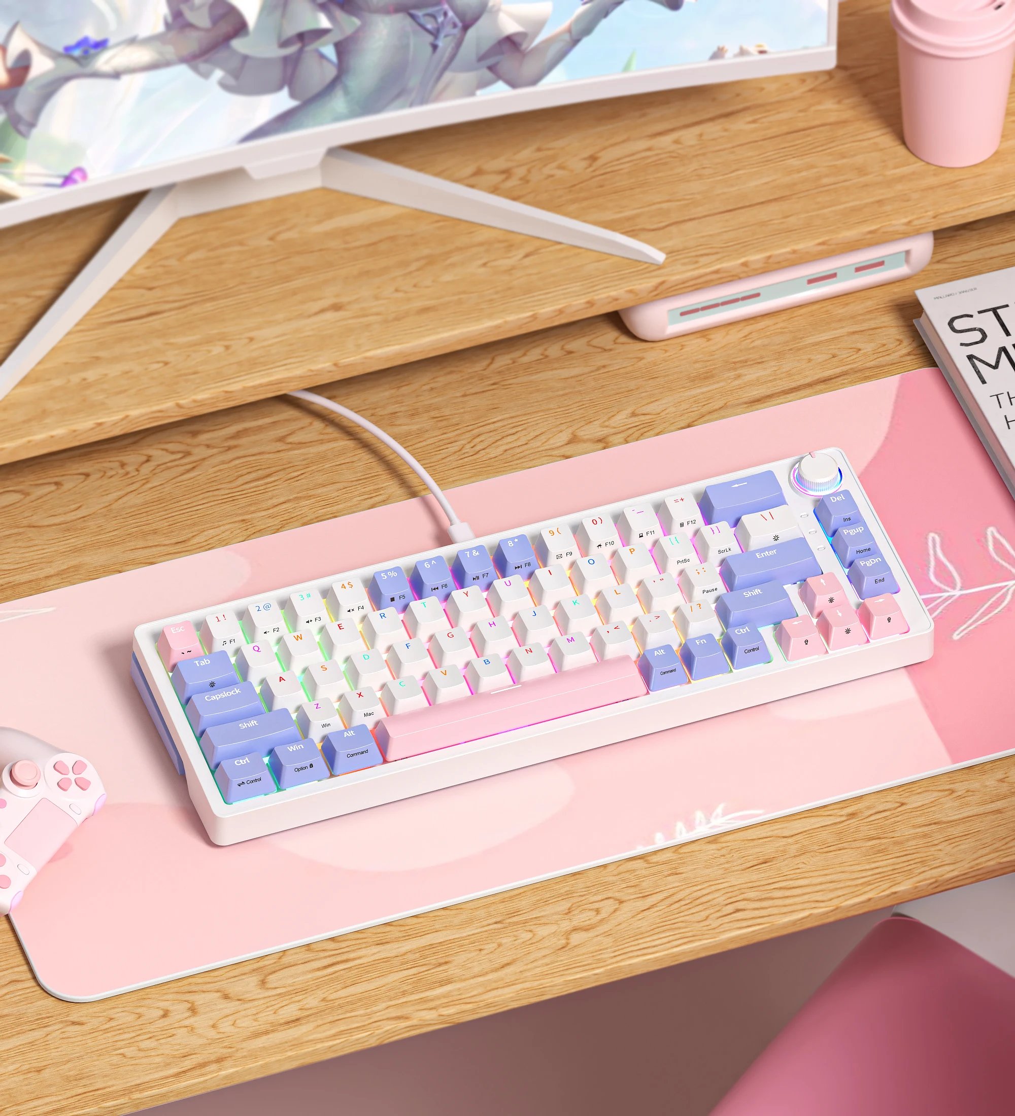 Customized Rgb Backlit Hot Swappable 2.4ghz Wireless Gaming