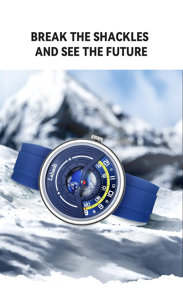 LABAOLI Top Brand Luminous Waterproof Custom logo Luxury Starry Sky Mens Quartz Sports Watch with Silicone Strap Quartz Watches