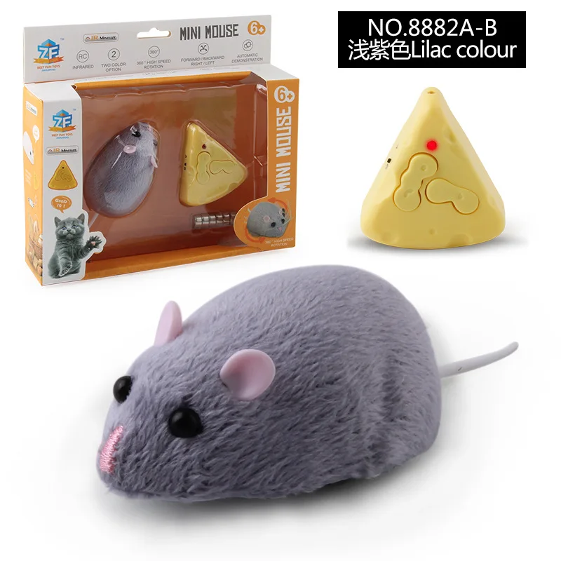 Idyandyans Wireless Remote Control Mouse Plastic Electronic Rat Funny Motion Mice Playing Cat Toys 