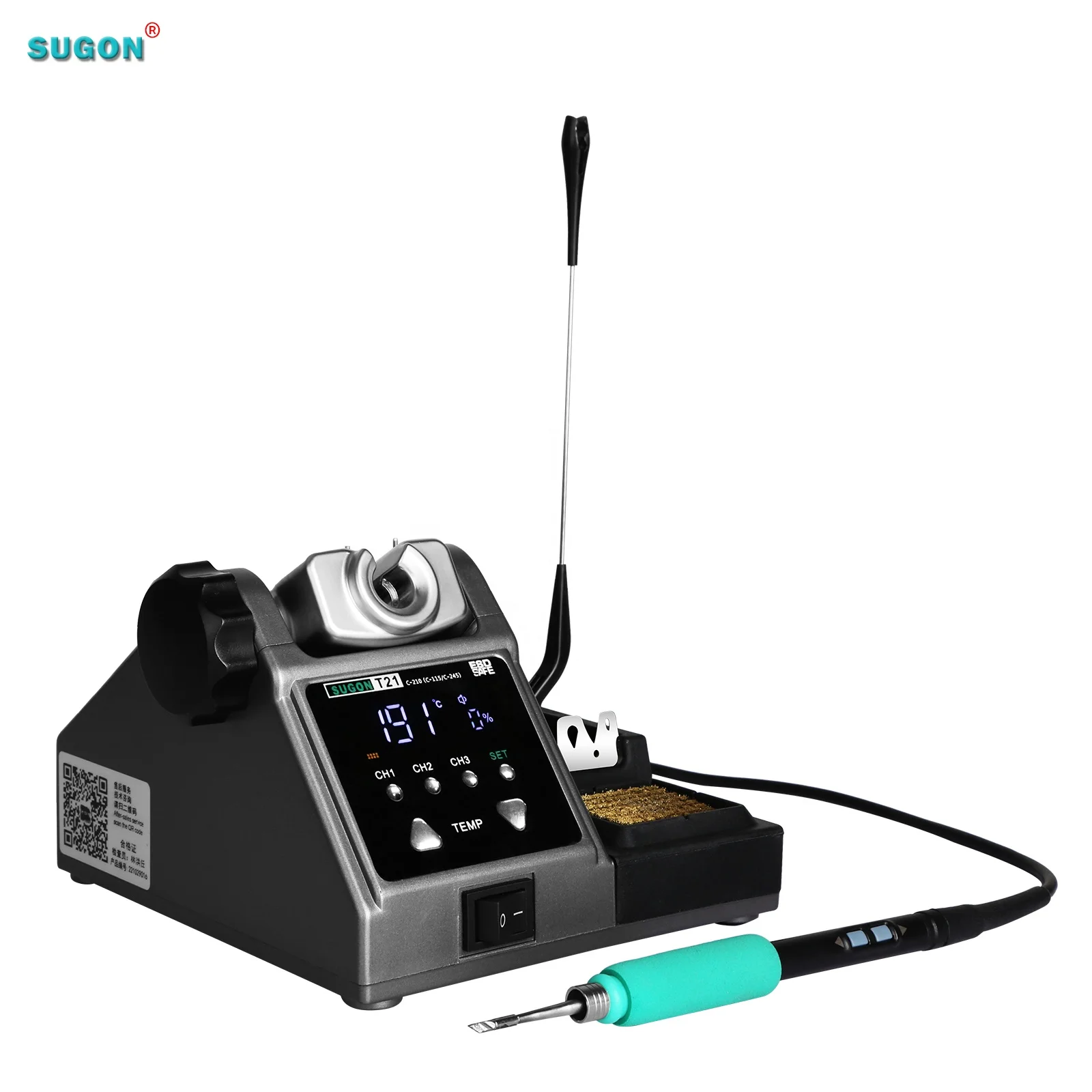 SMD Sugon T21 Black Color BGA Soldering Rework Station for Mobile Phone Repair