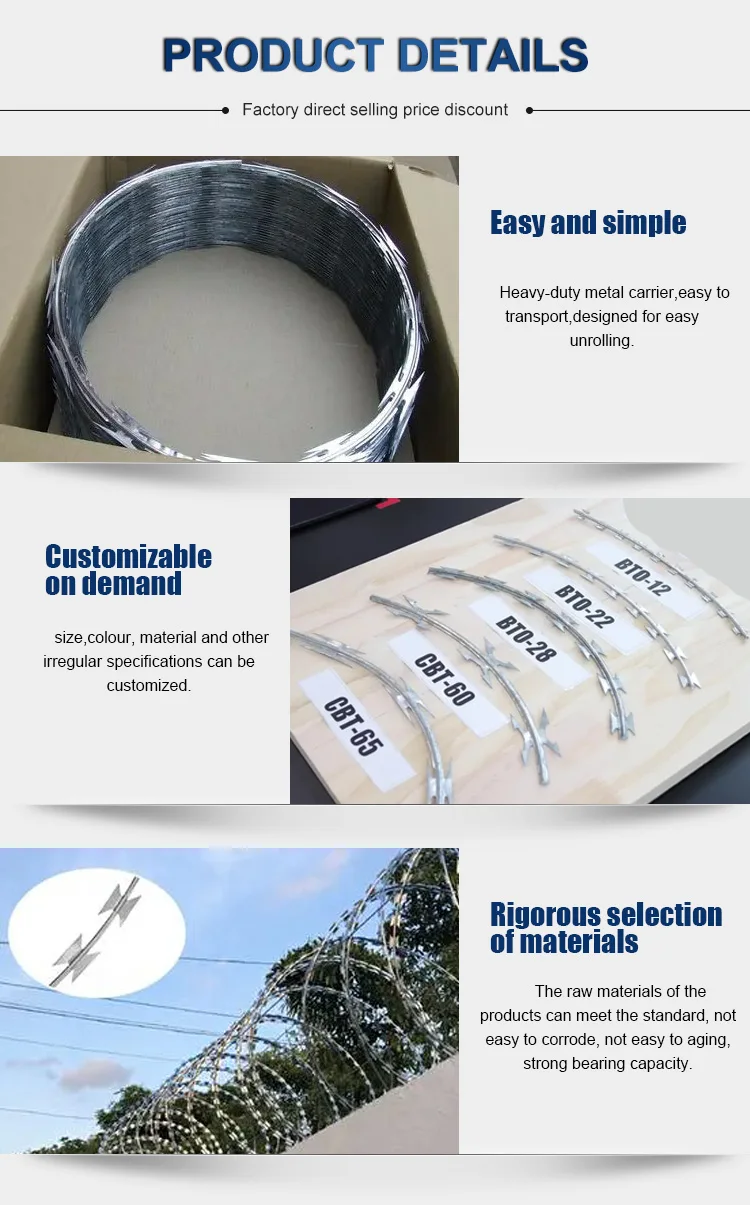 Double Razor Wire Wholesale Ss Double razor Wire Barbed Wire Coil razor Wire Roll ...