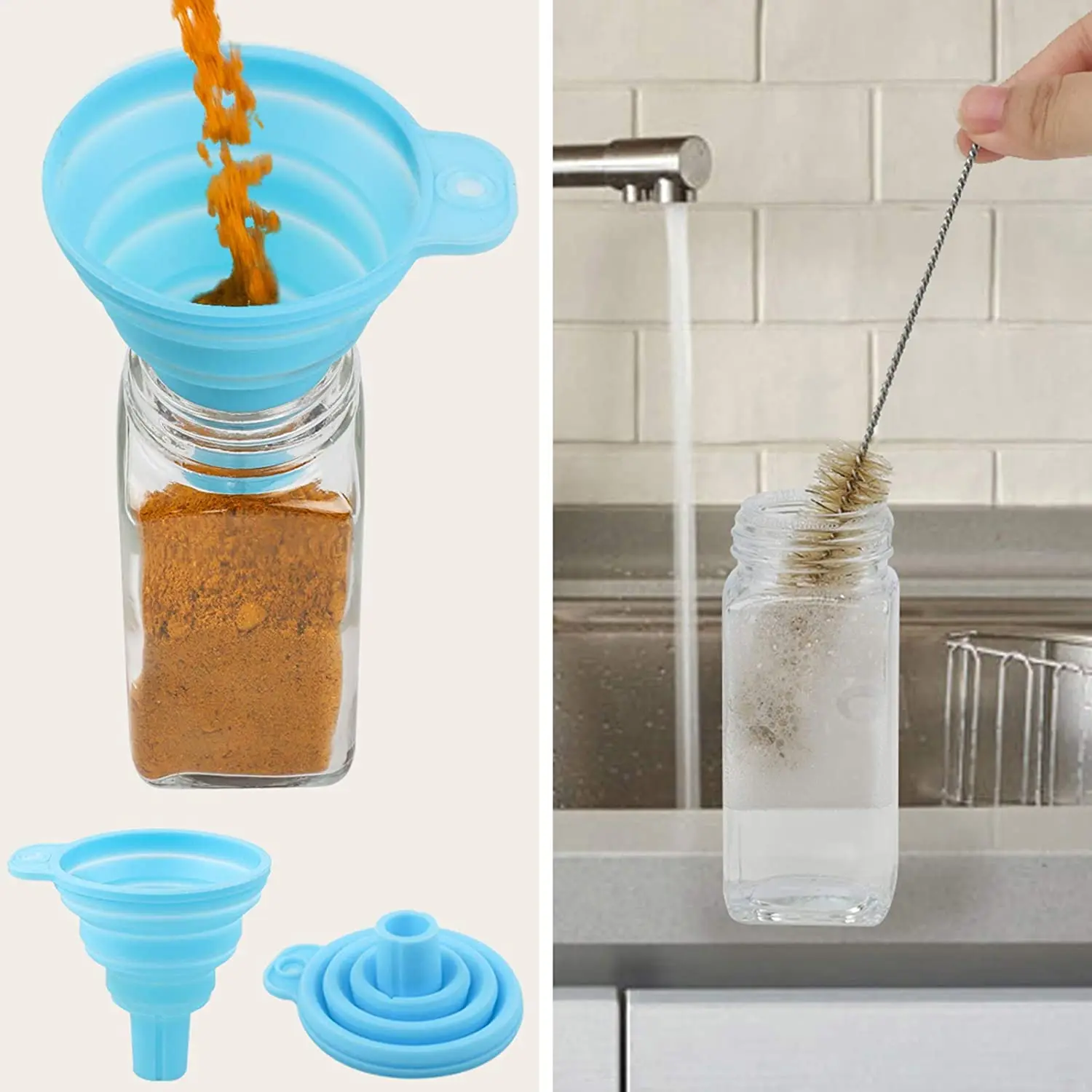 Magnéticos Juego 12 Tarros Especias Plástico - 100ml Con Tapa Coctelera Tarros De Especias