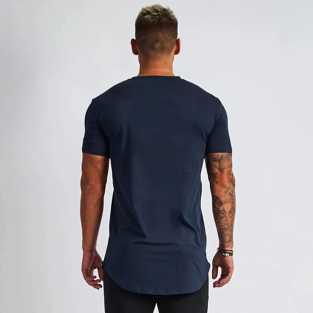 High Quality Workout T Shirts Activewear Fit 95% Cotton Plain sport Men's Cotton Spandex T-Shirt