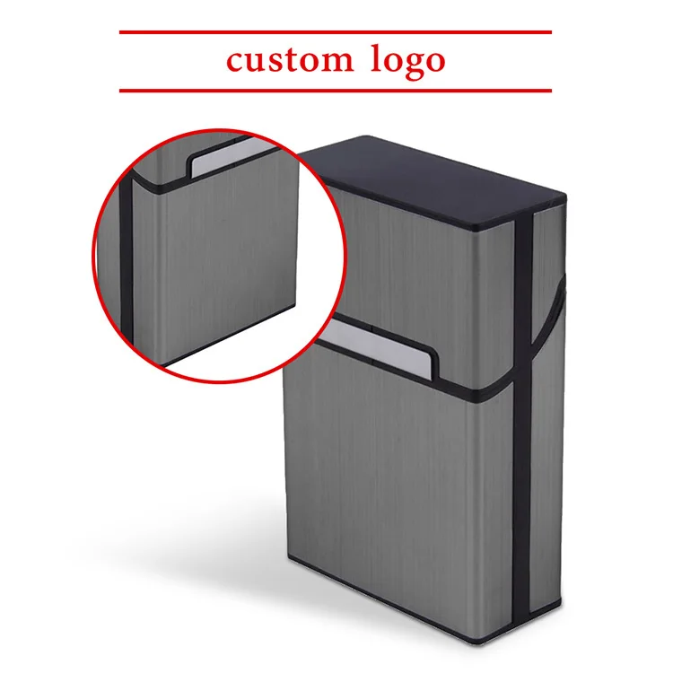 aluminum flip top cigarette case 3 PCS (40 Capacities), Brushed Cigarette Holder Case with Solid Magnetic Closure, 85mm King Size Hard Cigarette Cigar Protective Cover Box for Men, Women : Health Custom Metal Tobacco Cigarette Holder