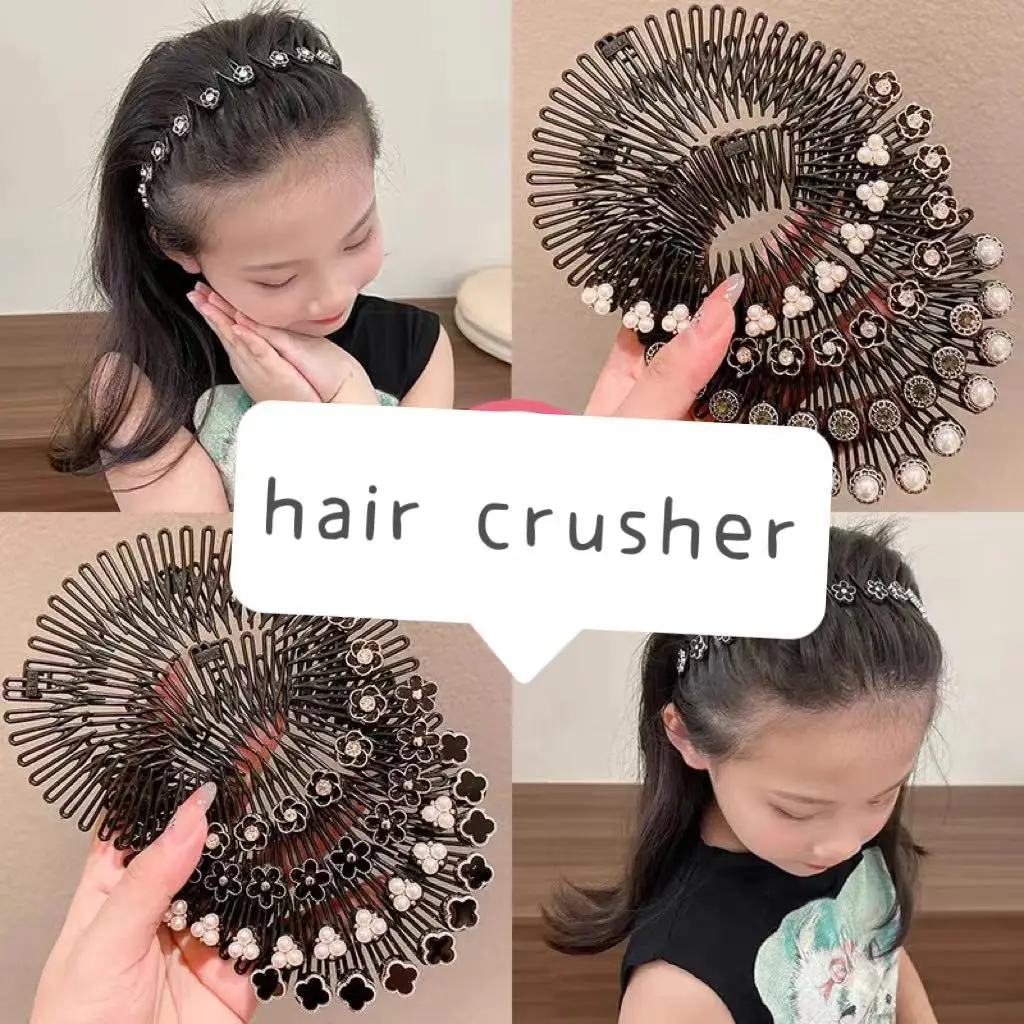 Заколка для волос с жемчужинами и бабочками