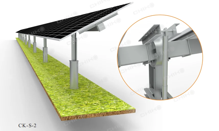 Одноосевой Солнечный трекер с линейным приводом