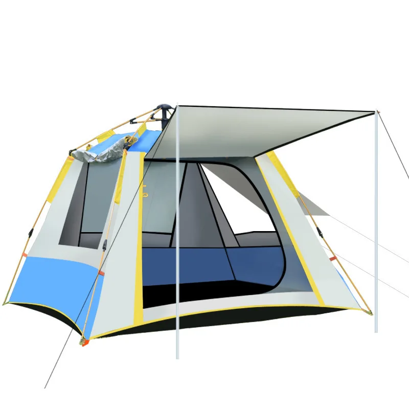 Outdoor Tents for 3-4 People Thickened Rain Protection Camping and Fully Automatic Quick-opening Tents in the Wild