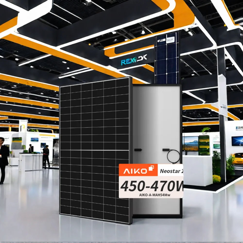 Aiko Neostar 2P 450W N-Type ABC Solar Panel - Durable Black Frame