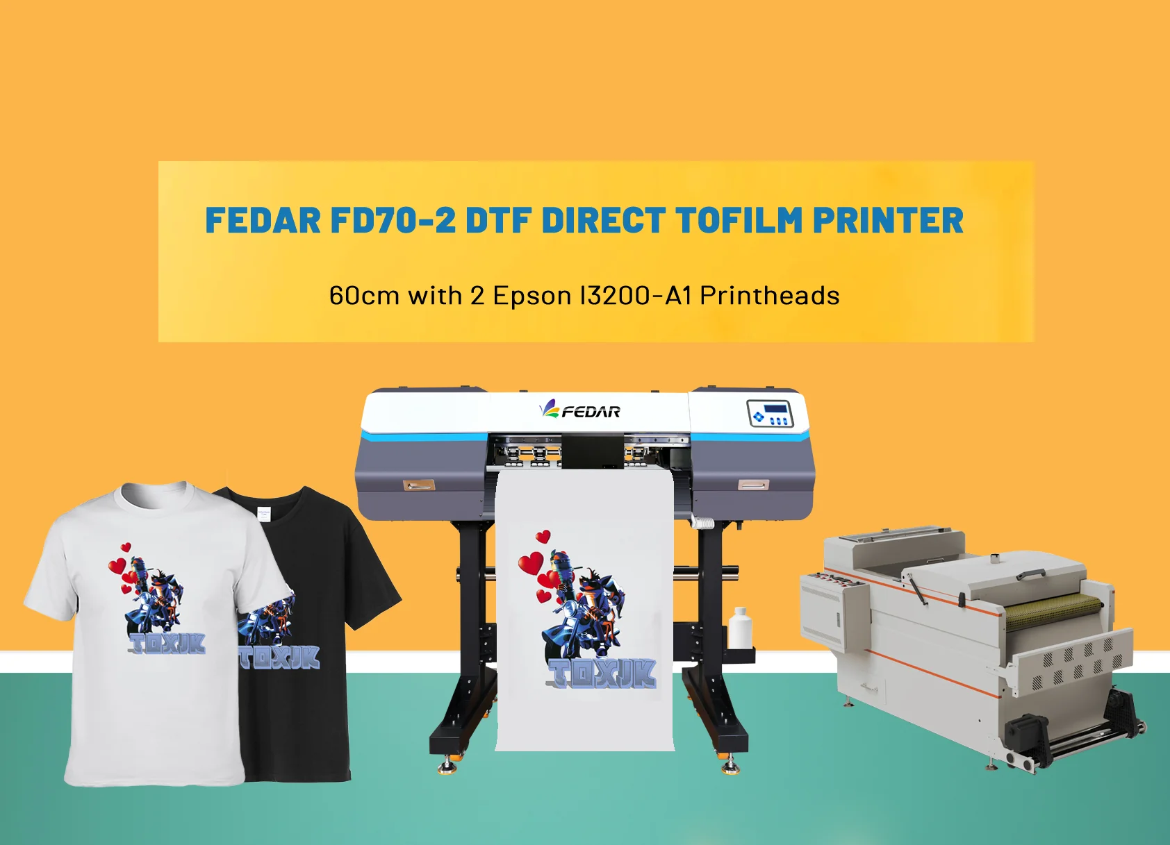 FEDAR FD70-2 Dtf Transfer Printer Inkjet Digital T Shirt Printer