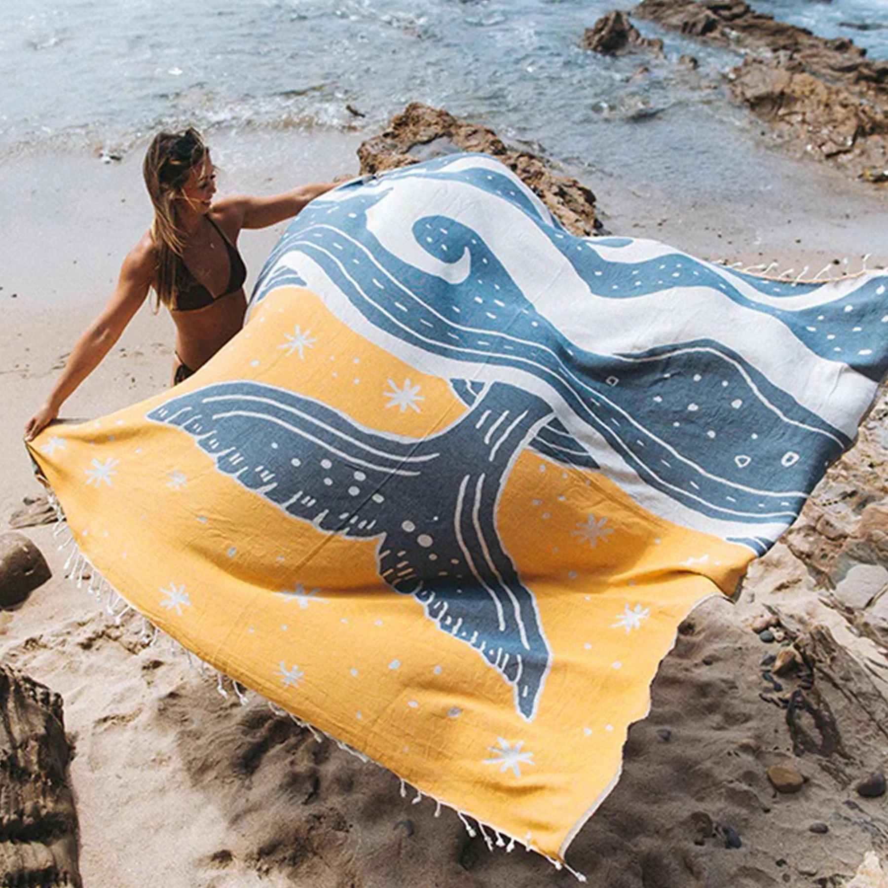 Custom Bulk Turkish Hamam Beach Towel Blanket Peshtemal Oversized Turkish Beach Towel Custom Design