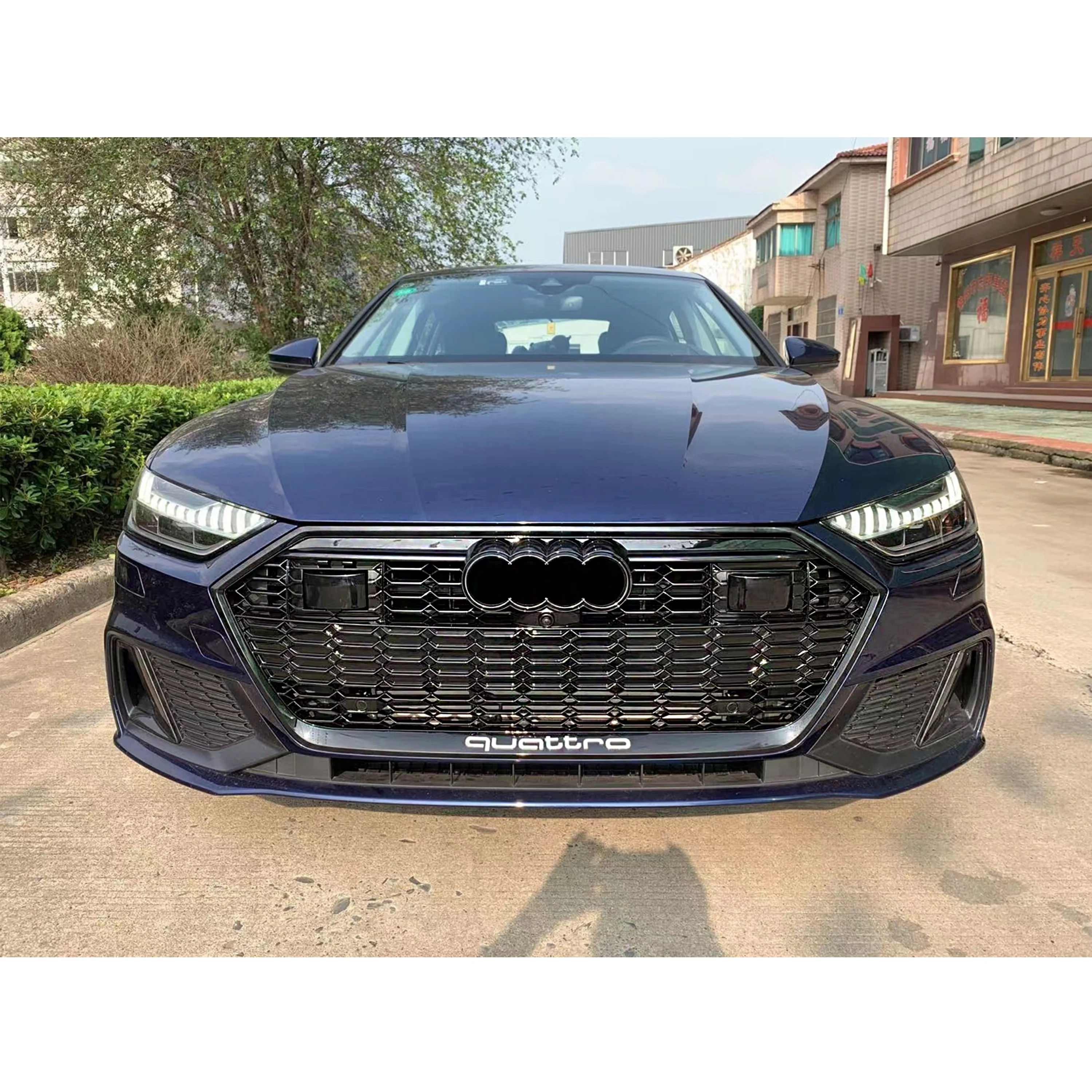 RS7 S7 Grille ABS Gloss Black and Silver Color for Audi A7