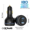 Black 165W Metal Fast Car Charger