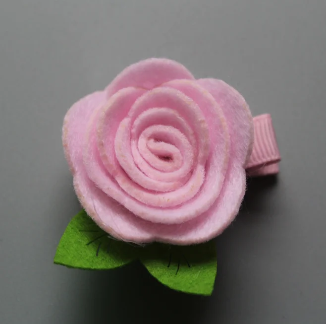 Wholesale Felt Applique Kits Flower Felt rose flowers From m