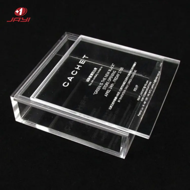 Custom clear plexiglass sliding lid box, acrylic display box