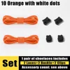 10 Orange with white dots