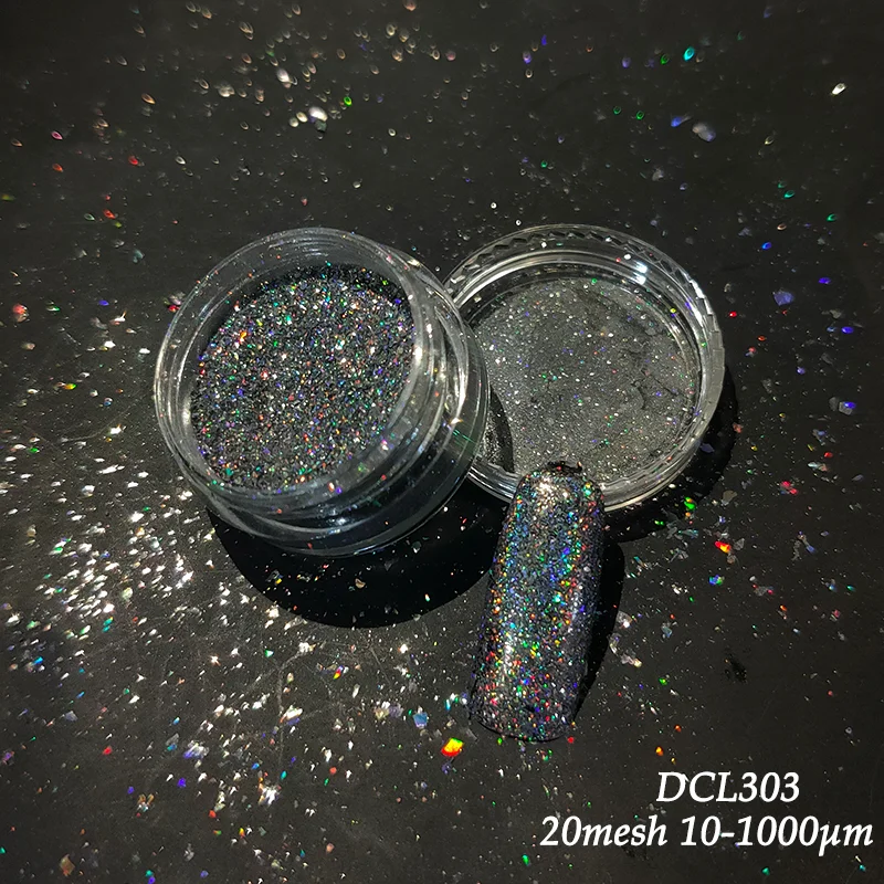 Cosmetics Eyeshadow Chrome Pigment Multicolor Laser Silver Holographic