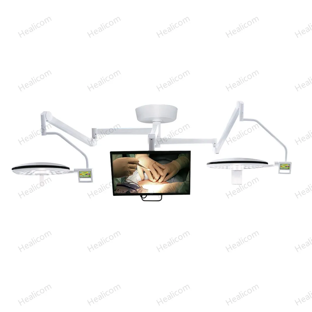 HLED-700/500A -TV 3 Arms LED Surgical Lamp Operation Theater Light with Video Camera factory