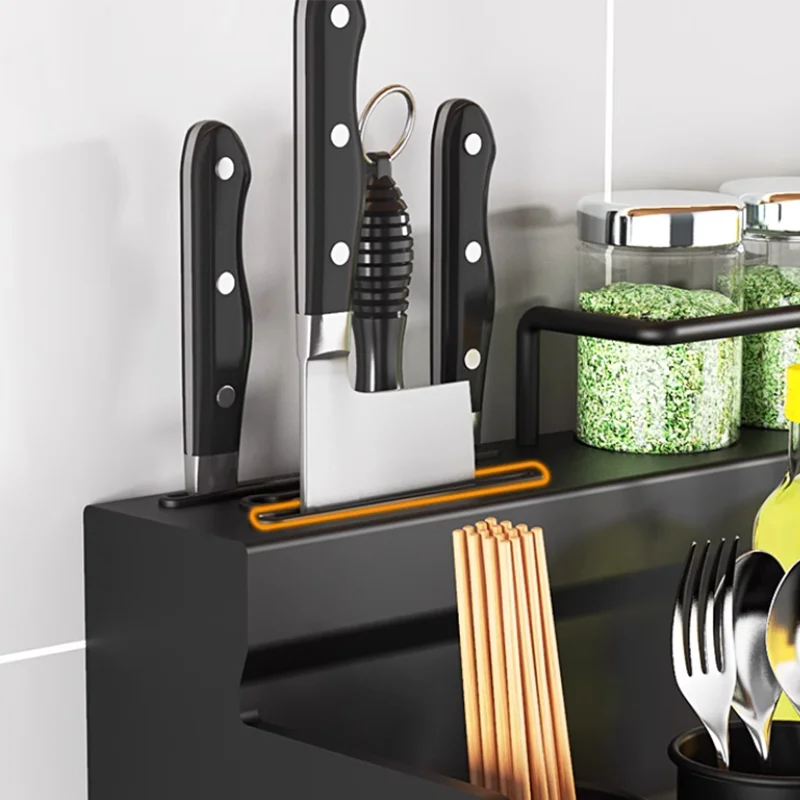 Stainless Steel Wall Mounted Kitchen Knife Fork Spoon Storage Holder ...