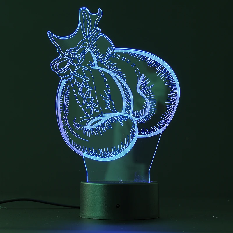 Customized Shaped LED Flashing Night Light USB Charging Discoloration 3D Acrylic Visual Lamp