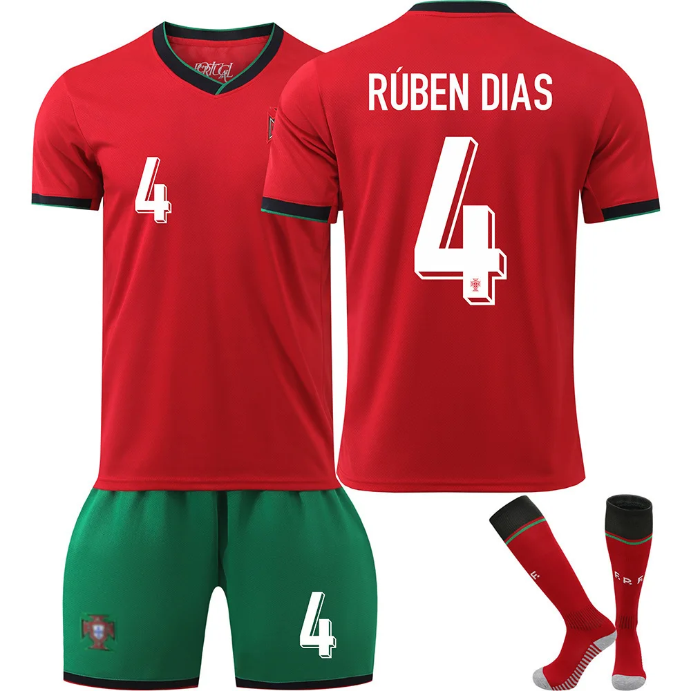 Euro 2024 Portugal home football kit # 4 Diaz jersey # 7 National team