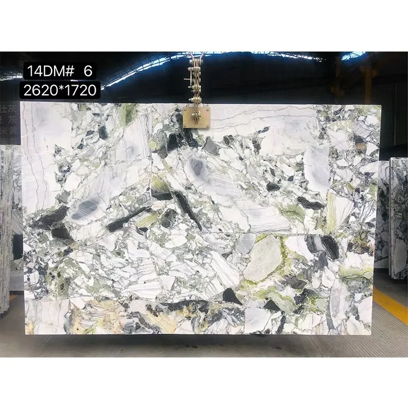 product modern design natural emerald green marble slabs tiles cold jade ice green marble countertop for coffee table hotel-2