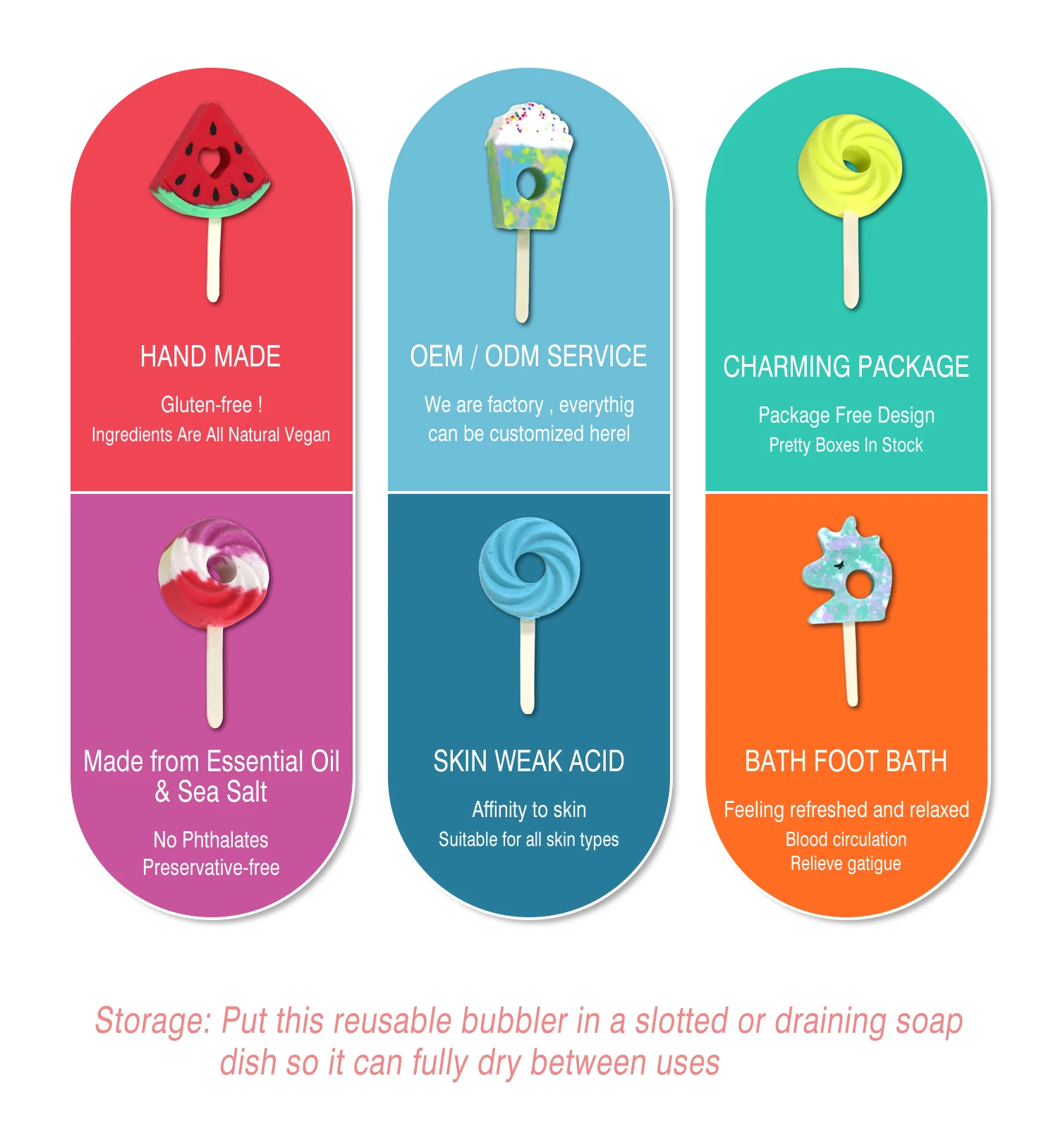 Wholesale Organic Bubble Bath Bombs Bubble Bars Handmade Sea Salt