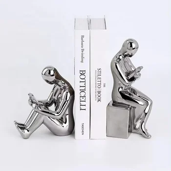 New Design Character Bookends Ornaments Art Human Figurine Crafts Ceramic Statue Gifts Home Decoration