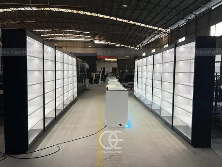 Customized Modern Style Middle of Smoke Shop Smoke Shop Display Racks ...