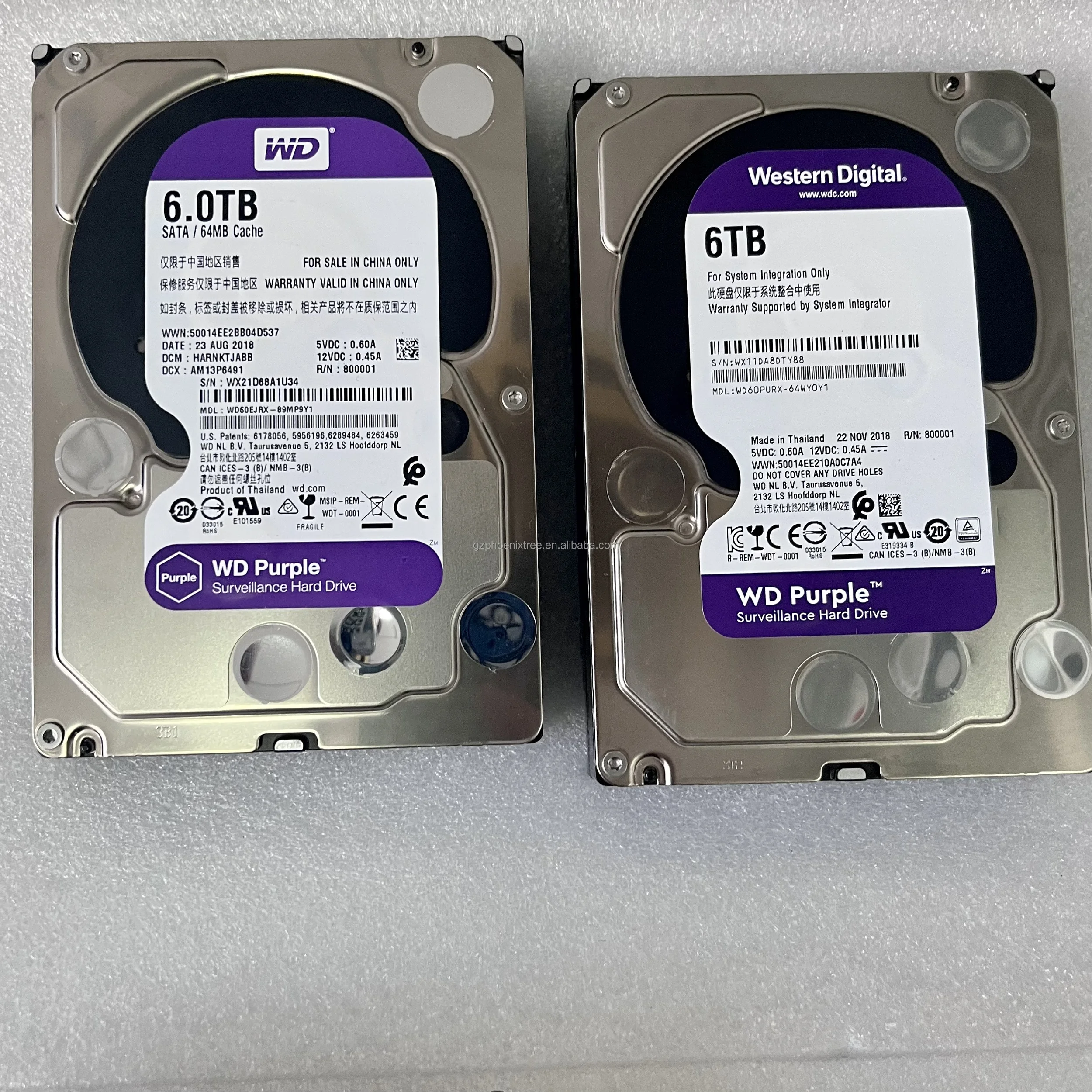 WD Purple 6TB HDD WD60PURZ 2018 WESTERN DIGITAL PURPLE