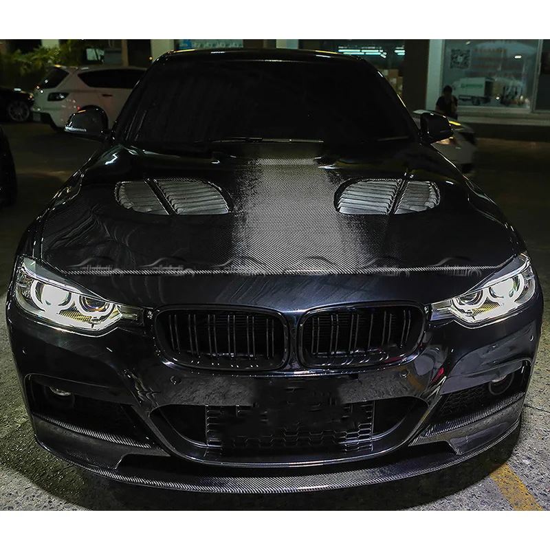 Carbon Fiber GTR Style Engine Bonnet Hoods Cover for BMW F30 320i 340i Auto Body Kits