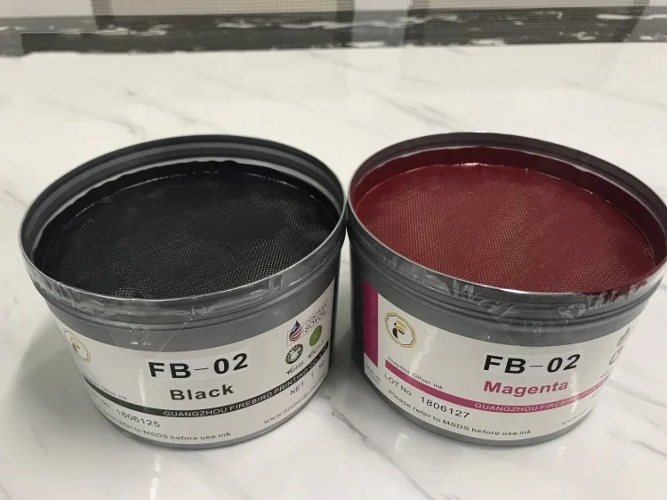 Eco-friendly Offset Printing Ink FB-02 High Gloss Soya Offset Printing CMYK Ink