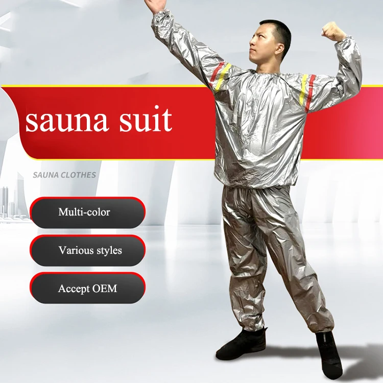 Sauna Suit Gym Sport Exercise Fitness Weight Loss Body Slim Antirip