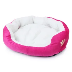 Custom Waterproof Washable Round Long Faux Fur Dog Bed Indoor Outdoor Cat Pet Bed NO 3
