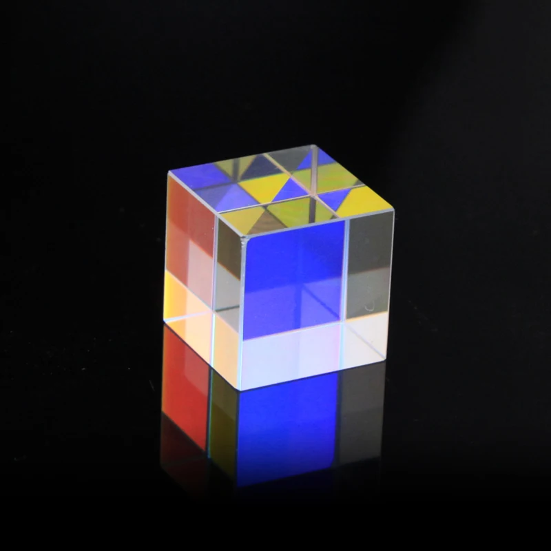 Customized Optical Glass K9 30mm Colorful Dichroic Glass Cube X Cube Prism