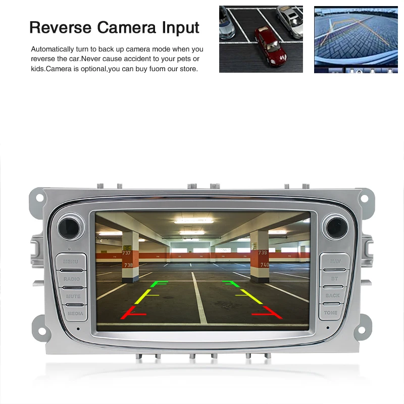 Android 10.1 2 Din 1+16G GPS Car Multimedia Player Dashboard Reverse Aid 1 Year for Ford/Focus EXI MT 2 3 Mk2/Mk3/S-Max/Mondeo