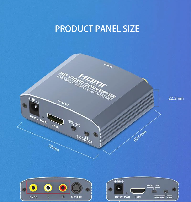 Mini 3 hd to Rca Convert Adapt 4K 1080p Micro Video Converter Black Digital to Analog Arc Audio Converter for hd Tv