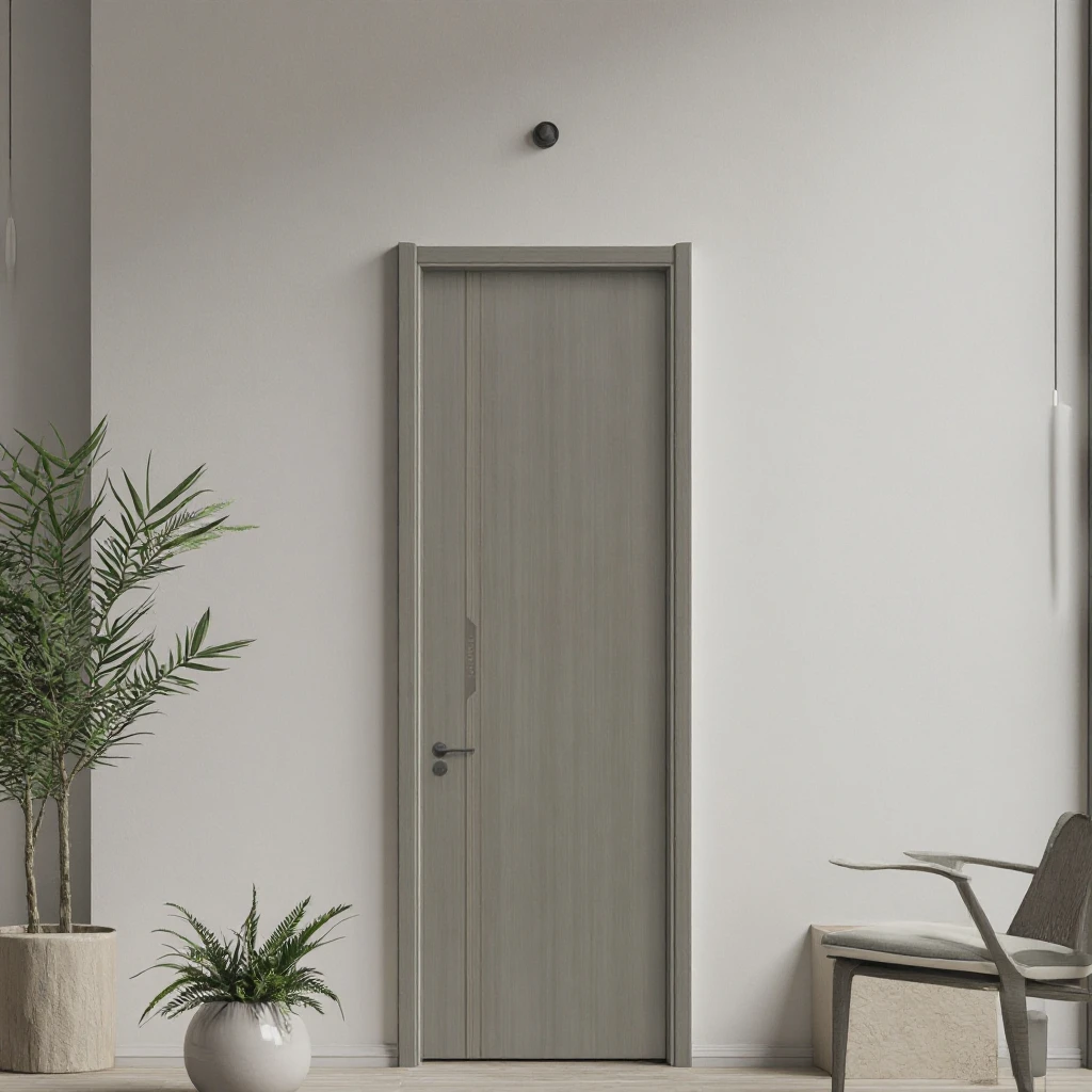 Modern Unpainted Solid Wood Interior Sound Insulated Door Finished Surface Manual Opening for Hotel Apartment or Bedroom Use