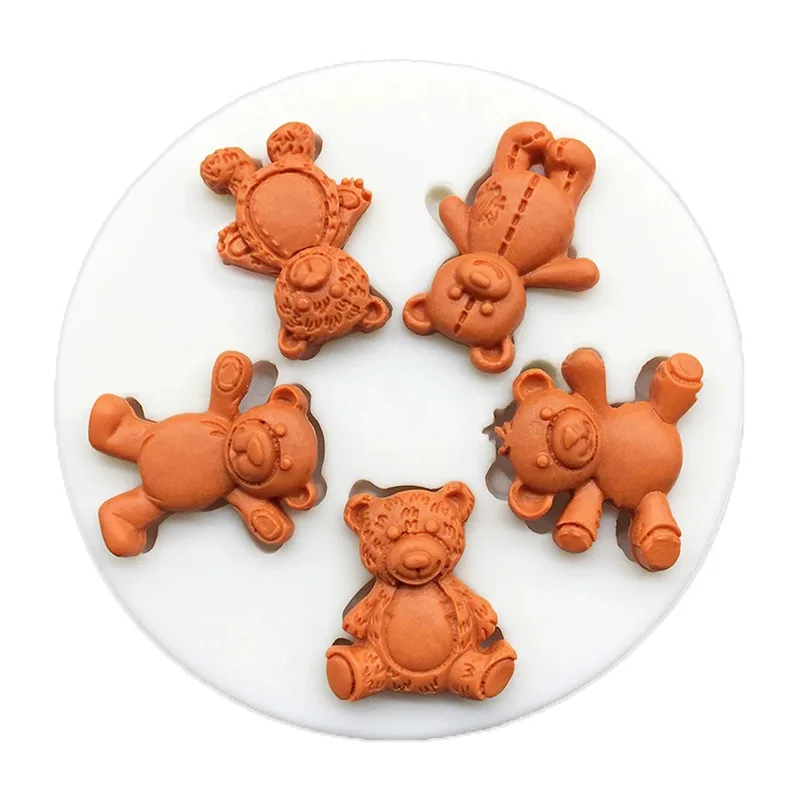 Early Riser Bear Silicone Fondant Mold Cake Decoration Baking Supplies Chocolate Mold Dessert Tools supplier