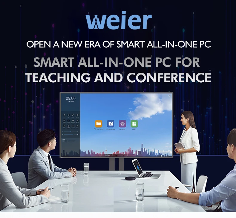 WEIER 85 Interactive Display LED Screen Whiteboard IFP Smart Board for Classroom Use
