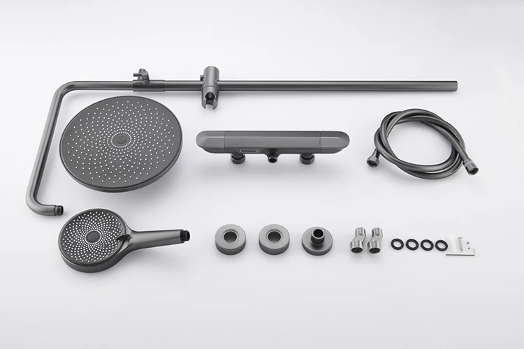 Juego de cabezal de ducha tipo lluvia para baño de tres funciones