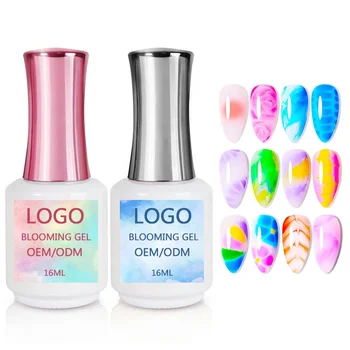 cco hight quality beautiful bloom gel polish private label nail art soak off blooming ink color gel