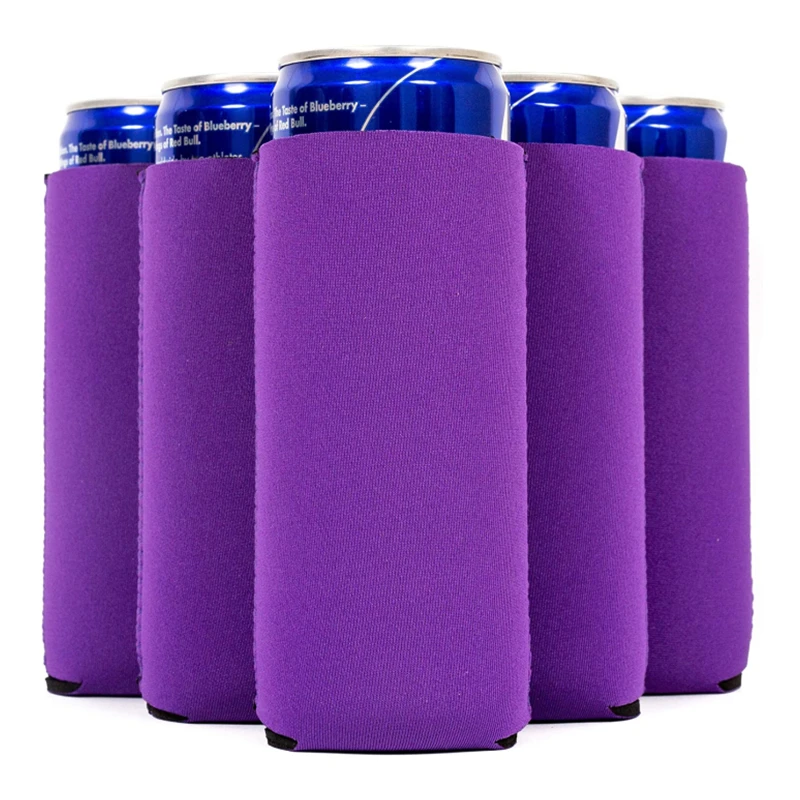 Pink 12oz Blank Beer Skinny Can Cooler 12 Neoprene slim can sleeves Set of 12 Blank Slim Can Coolers Perfect Sublimation Slim Can Cooler 