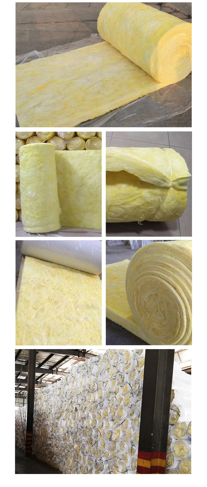 Cheap Fiberglass Wool Roll Insulation Blanket 48kg M3 Glasswool 25mm 50mm Glass Wool Price Buy