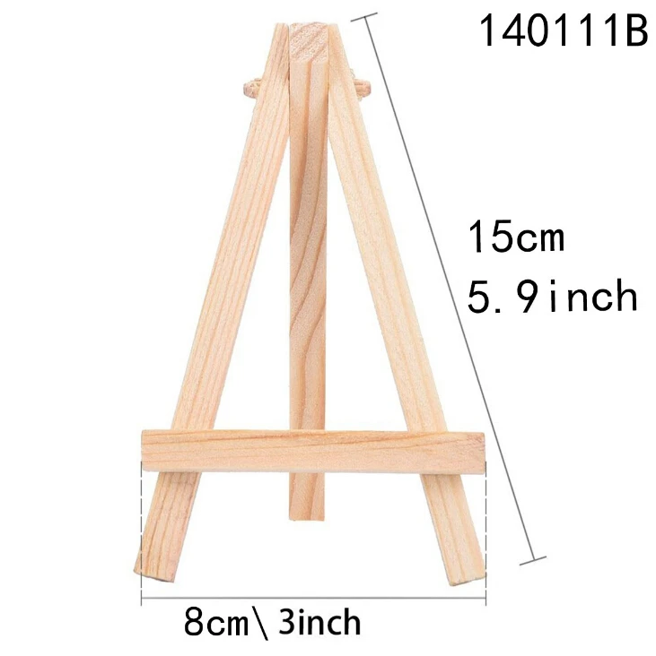 Wooden Crafts Creative Small Mini Triangle Support Original Pine Wood Decoration Display Ornament Diy Wood Easel Stand Easels