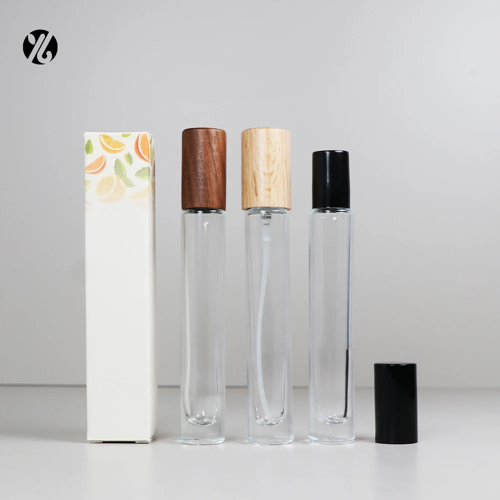 5ml 10ml Square Glass Perfume Oil Bottle Cosmetic Essential Oil Roller on Bottles With Glass Balls Steel Balls