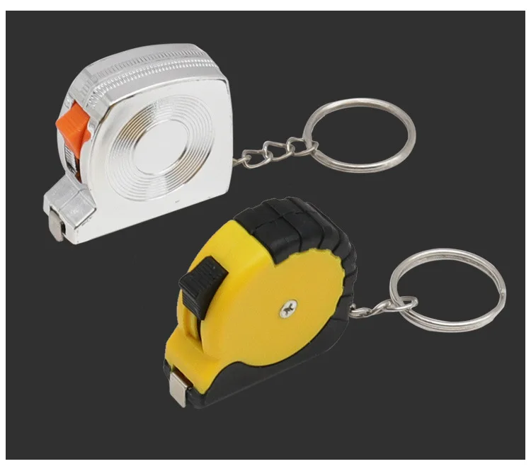 Promotion Customized Mini Tape Measure Keychain Portable 1M Tape Measure Advertising Gift with Custom logo