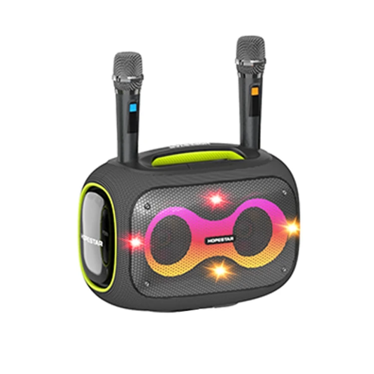 HOPESTAR Party Box 120W Portable Dual Speakers with Microphones