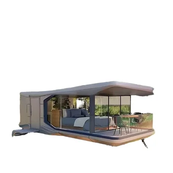 Modern Luxury Modular Hotel Glass Space Capsule Easy Installation Eco-Friendly Prefabricated Steel House Chinese Mobile House