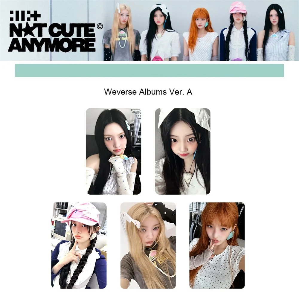 5Pcs/Set Kpop ILLIT NOT CUTE ANYMORE Album WVS HMV Ver Glossy