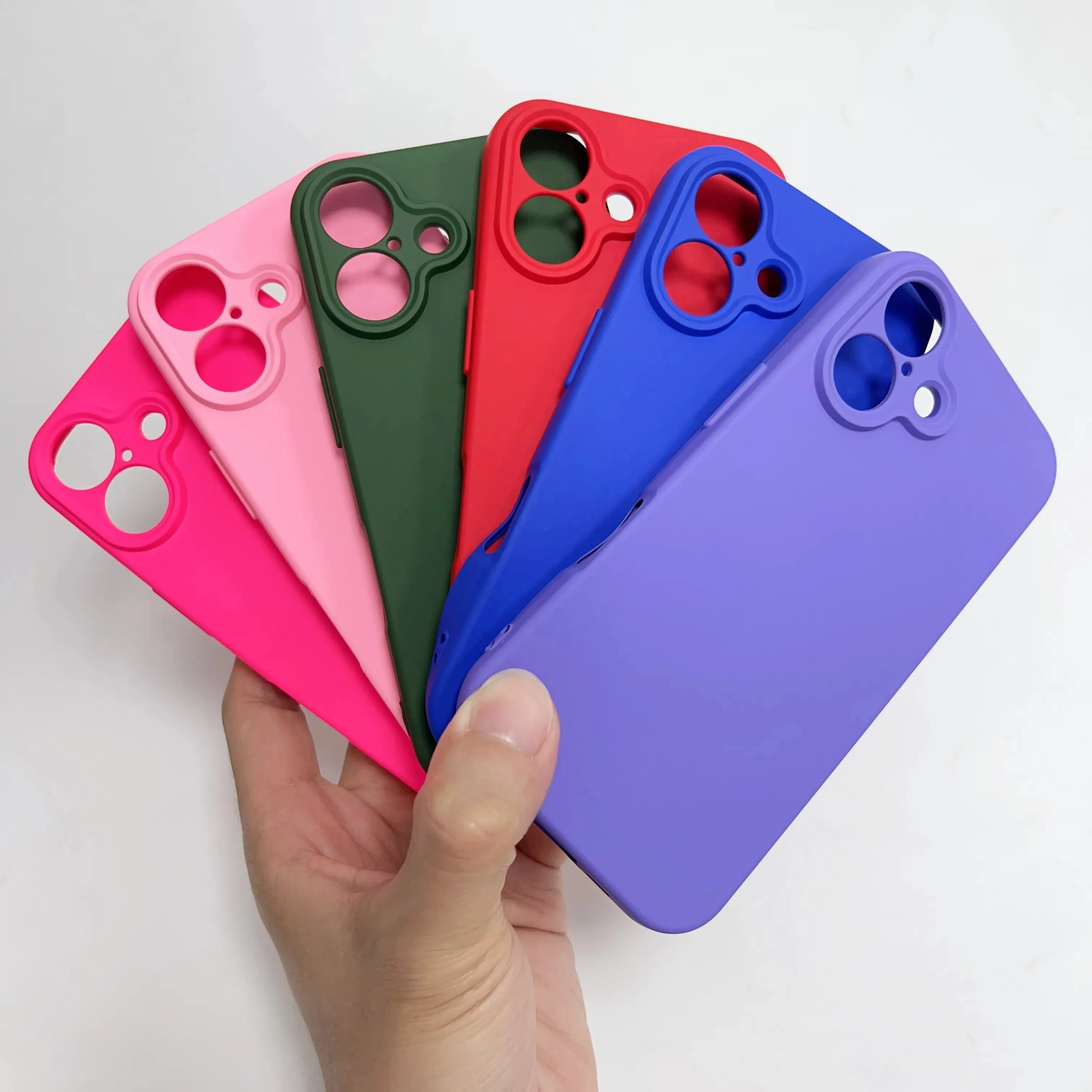 product laudtec real liquid silicone phone cases shockproof slim colorful soft custom back cover for iphone 17 air 16 pro max sjk1055-4